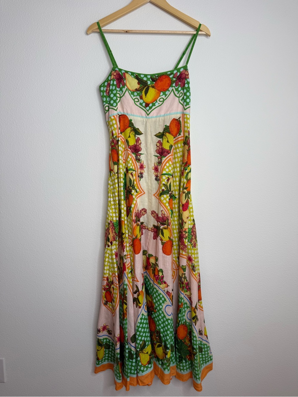 ALÉMAIS Lemonis Printed Linen
Midi Dress Sz 12 - Picture 5 of 16